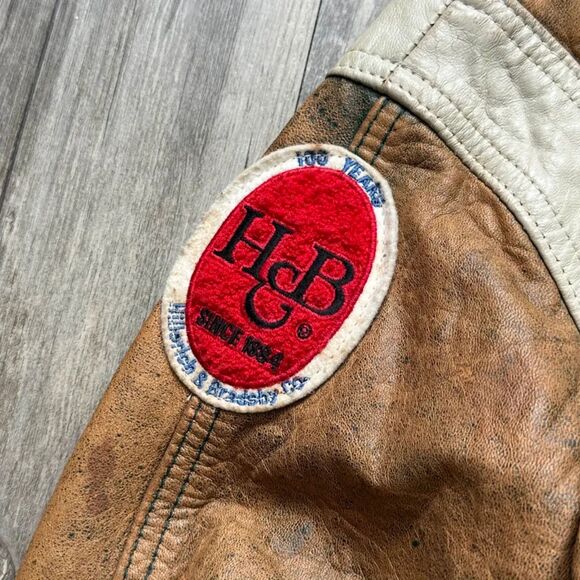 Vintage 80s Louisville Slugger Leather Wool Varsity Jacket Size XL - Picture 9 of 12